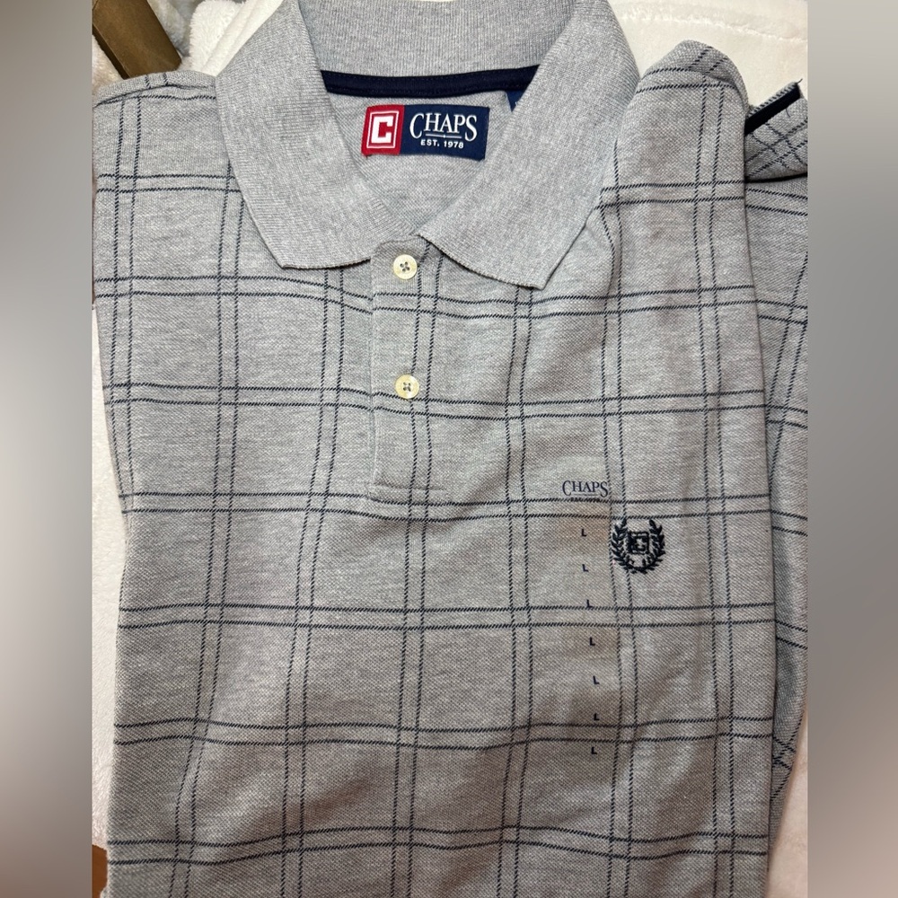 NWT Lot of Men’s Short Sleeve Polo Shirts Size Large Blue, Red, Grey, Beige - Picture 5 of 13